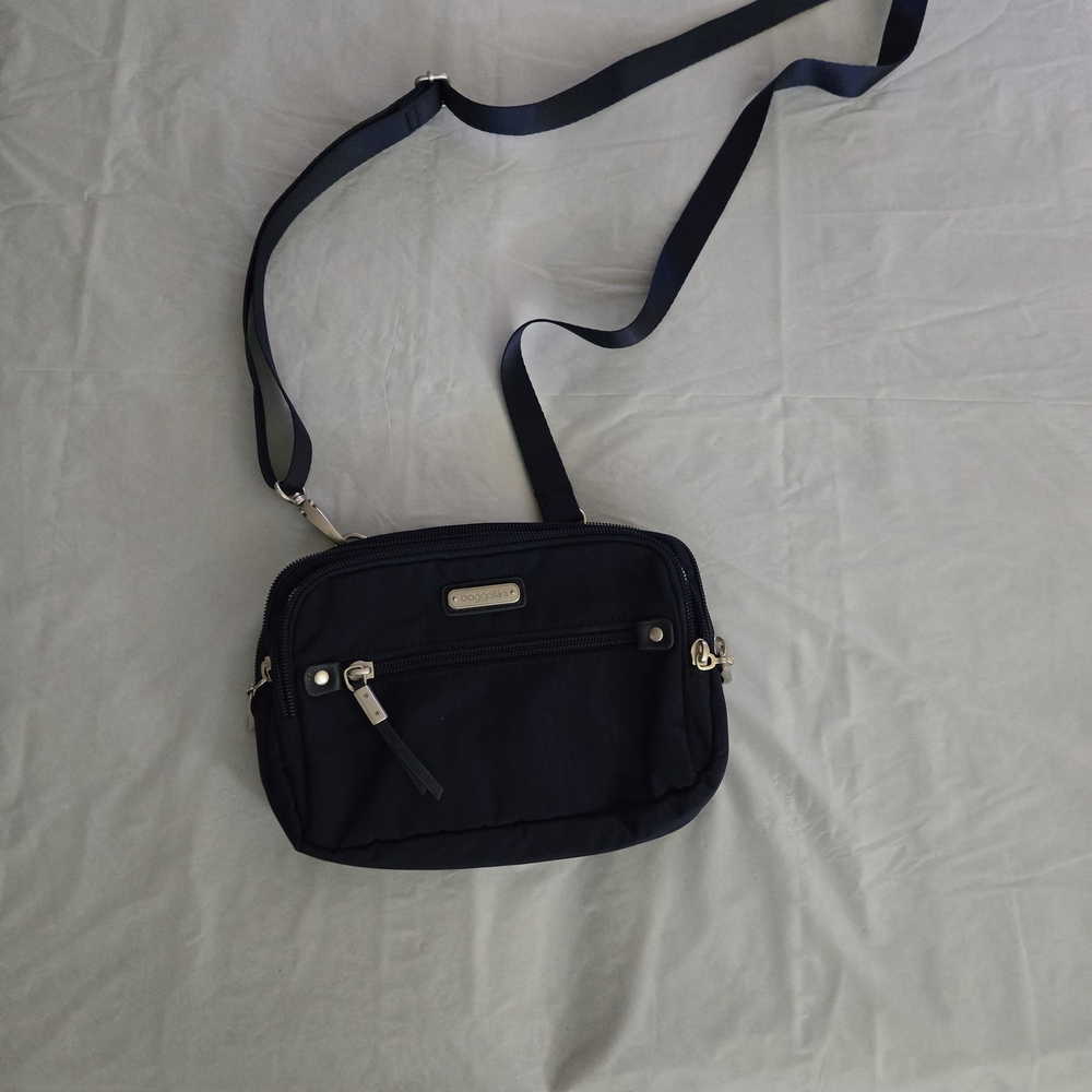 Baggalinin RFID Festival Cross Body Bag In Navy Blue
